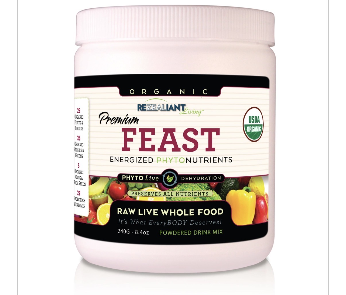 Premium Feast original powder container